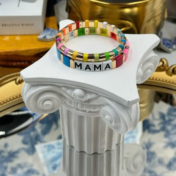 🆕 ROXANNE ASSOULIN 🧿 Set of Two Bracelets - MAMA Rainbow Bracelets - Picture 5 of 16